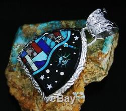 Alvin Yellowhorse Mother Earth Father Sky Inlay Pendant