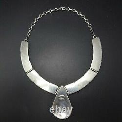 Alvin Yellowhorse NAVAJO Heavy Gauge Sterling Silver CHANNEL INLAY NECKLACE