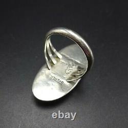 Alvin Yellowhorse NAVAJO Heavy Gauge Sterling Silver CHANNEL INLAY RING size 7.5
