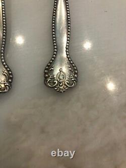 Alvin sterling silver, 6 5 O'clock teaspoons, Raleigh pattern, no monograms