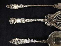 American Sterling Silver Serving Pieces (3) Poss. Alvin Bridal Rose Whiting Lily