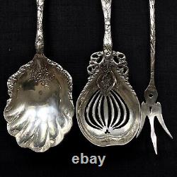 American Sterling Silver Serving Pieces (3) Poss. Alvin Bridal Rose Whiting Lily