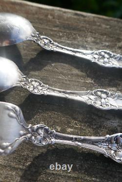 Antique 1905 Alvin Sterling Orange Blossom pattern 2 Teaspoons & 1 Fork Set