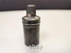 Antique 1912 Alvin Sterling Silver Spool Thimble Holder Sewing Travel Kit Case