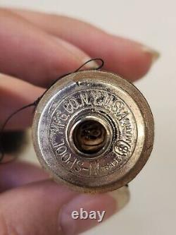 Antique 1912 Alvin Sterling Silver Spool Thimble Holder Sewing Travel Kit Case