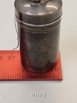 Antique 1912 Alvin Sterling Silver Spool Thimble Holder Sewing Travel Kit Case