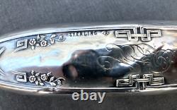 Antique 4 pc Alvin Sterling Silver Vanity Dresser Set Hand Mirror File Jar Brush