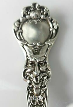 Antique 6 Fine Sterling Silver Dinner Forks Jester or Devil Decoration Alvin Co