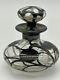 Antique 999/1000 Alvin Sterling Silver Glass Rare Art Deco Ornate Perfume Bottle