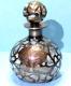 Antique Alvin Sterling Silver 999 Fine Overlay On Glass Perfume Toilet Bottle