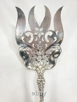 Antique ALVIN Sterling Silver Fish Server Old Orange Blossom 1905 9 3/8