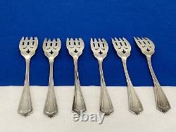 Antique ALVIN Sterling Silver JOSEPHINE LOT OF 6 Cold Meat Forks 164.58 GRAMS