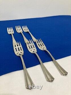 Antique ALVIN Sterling Silver JOSEPHINE LOT OF 6 Cold Meat Forks 164.58 GRAMS