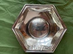 Antique, Alvin, Art Deco Sterling Silver Hexagon Shape Bowl, 10 Inches, c. 1920s