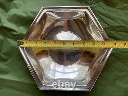 Antique, Alvin, Art Deco Sterling Silver Hexagon Shape Bowl, 10 Inches, c. 1920s