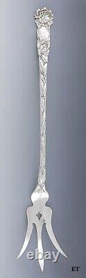 Antique Alvin Bridal Rose 1903 Sterling Silver Lettuce Serving Fork 9 1/8