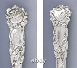 Antique Alvin Bridal Rose 1903 Sterling Silver Lettuce Serving Fork 9 1/8