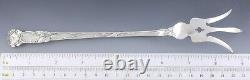 Antique Alvin Bridal Rose 1903 Sterling Silver Lettuce Serving Fork 9 1/8
