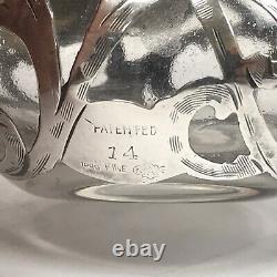 Antique Alvin Corp. Sterling Silver Overlay Glass Decanter / Perfume Bottle 3.5