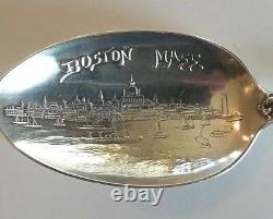 Antique Alvin Mfg. Co. Sterling Silver Boston Mass/ Paul Ravere Souvenir Spoon