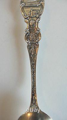 Antique Alvin Mfg. Co. Sterling Silver Boston Mass/ Paul Ravere Souvenir Spoon