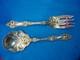 Antique Alvin Orange Blossom Pattern Sterling Cold Meat Fork + Berry Spoon