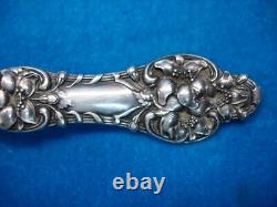 Antique Alvin Orange Blossom Pattern Sterling Cold Meat Fork + Berry Spoon