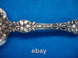 Antique Alvin Orange Blossom Pattern Sterling Cold Meat Fork + Berry Spoon