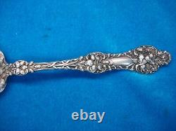 Antique Alvin Orange Blossom Pattern Sterling Cold Meat Fork + Berry Spoon