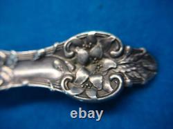 Antique Alvin Orange Blossom Pattern Sterling Cold Meat Fork + Berry Spoon