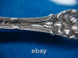 Antique Alvin Orange Blossom Pattern Sterling Cold Meat Fork + Berry Spoon