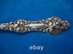 Antique Alvin Orange Blossom Pattern Sterling Cold Meat Fork + Berry Spoon