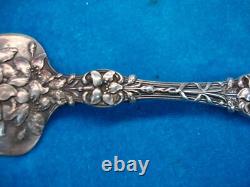 Antique Alvin Orange Blossom Pattern Sterling Cold Meat Fork + Berry Spoon