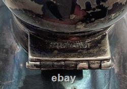 Antique Alvin Overlay Flask Sterling Fine Silver 999/1000 Victorian c. 1893