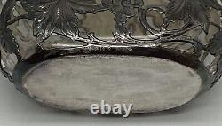 Antique Alvin Overlay Flask Sterling Fine Silver 999/1000 Victorian c. 1893