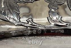 Antique Alvin Overlay Flask Sterling Fine Silver 999/1000 Victorian c. 1893