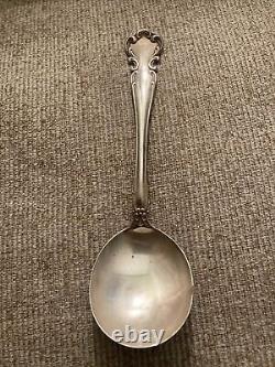 Antique Alvin Simons Bros Old Flanders Sterling Silver Large Soup Spoon 1905