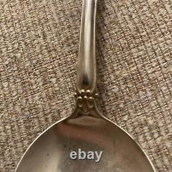 Antique Alvin Simons Bros Old Flanders Sterling Silver Large Soup Spoon 1905