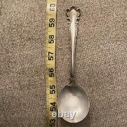 Antique Alvin Simons Bros Old Flanders Sterling Silver Large Soup Spoon 1905