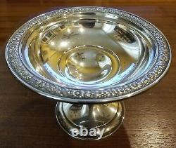 Antique Alvin Sterling Silver 6 Footed Compote