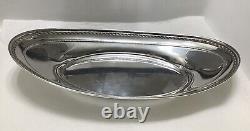 Antique Alvin Sterling Silver Bread Tray, 12 x 6 Rope Edge 225 grams or 8 Onz