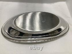 Antique Alvin Sterling Silver Bread Tray, 12 x 6 Rope Edge 225 grams or 8 Onz