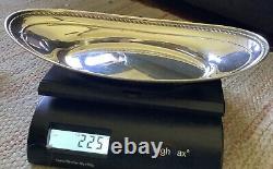 Antique Alvin Sterling Silver Bread Tray, 12 x 6 Rope Edge 225 grams or 8 Onz