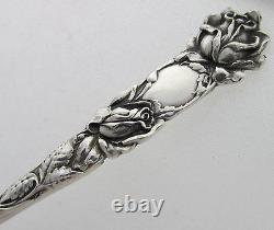 Antique Alvin Sterling Silver Bridal Rose HTF Sardine Pierced Serving Fork