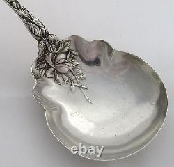 Antique Alvin Sterling Silver Bridal Rose Large Casserole Berry Serving Spoon