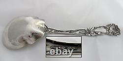 Antique Alvin Sterling Silver Bridal Rose Large Casserole Berry Serving Spoon