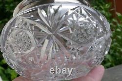 Antique Alvin Sterling Silver & Cut Crystal Hair Receiving Jar Model Number 83