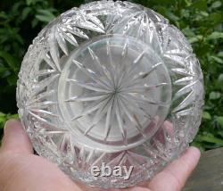 Antique Alvin Sterling Silver & Cut Crystal Hair Receiving Jar Model Number 83