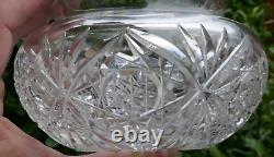 Antique Alvin Sterling Silver & Cut Crystal Hair Receiving Jar Model Number 83