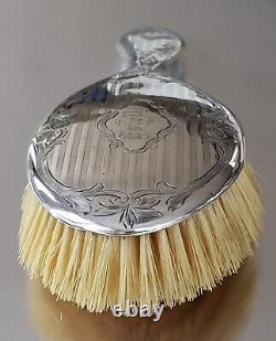 Antique Alvin Sterling Silver Engraved Estelle Brush & Mirror Set 1920s